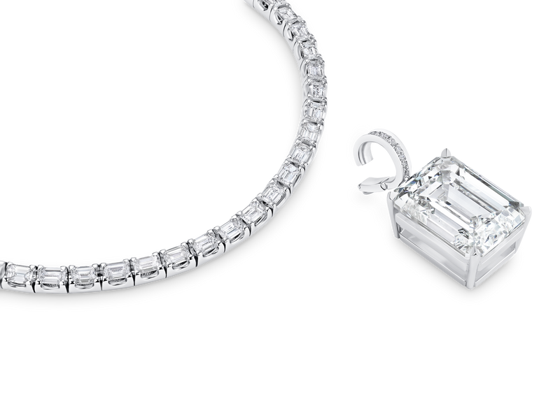 20.06ct Emerald Cut Diamond Pendant