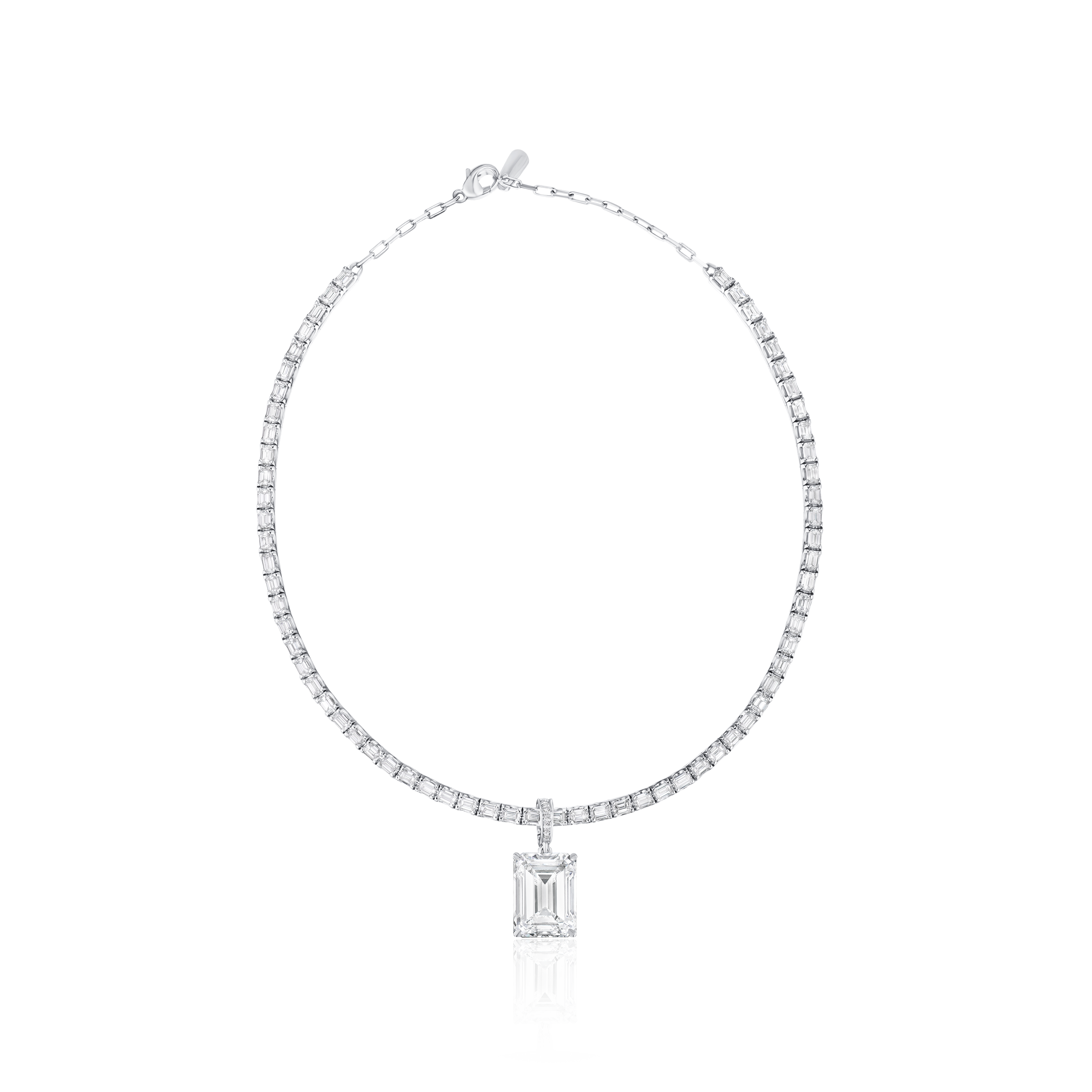 20.06ct Emerald Cut Diamond Pendant