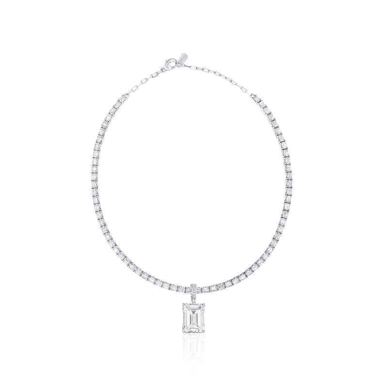 20.06ct Emerald Cut Diamond Pendant