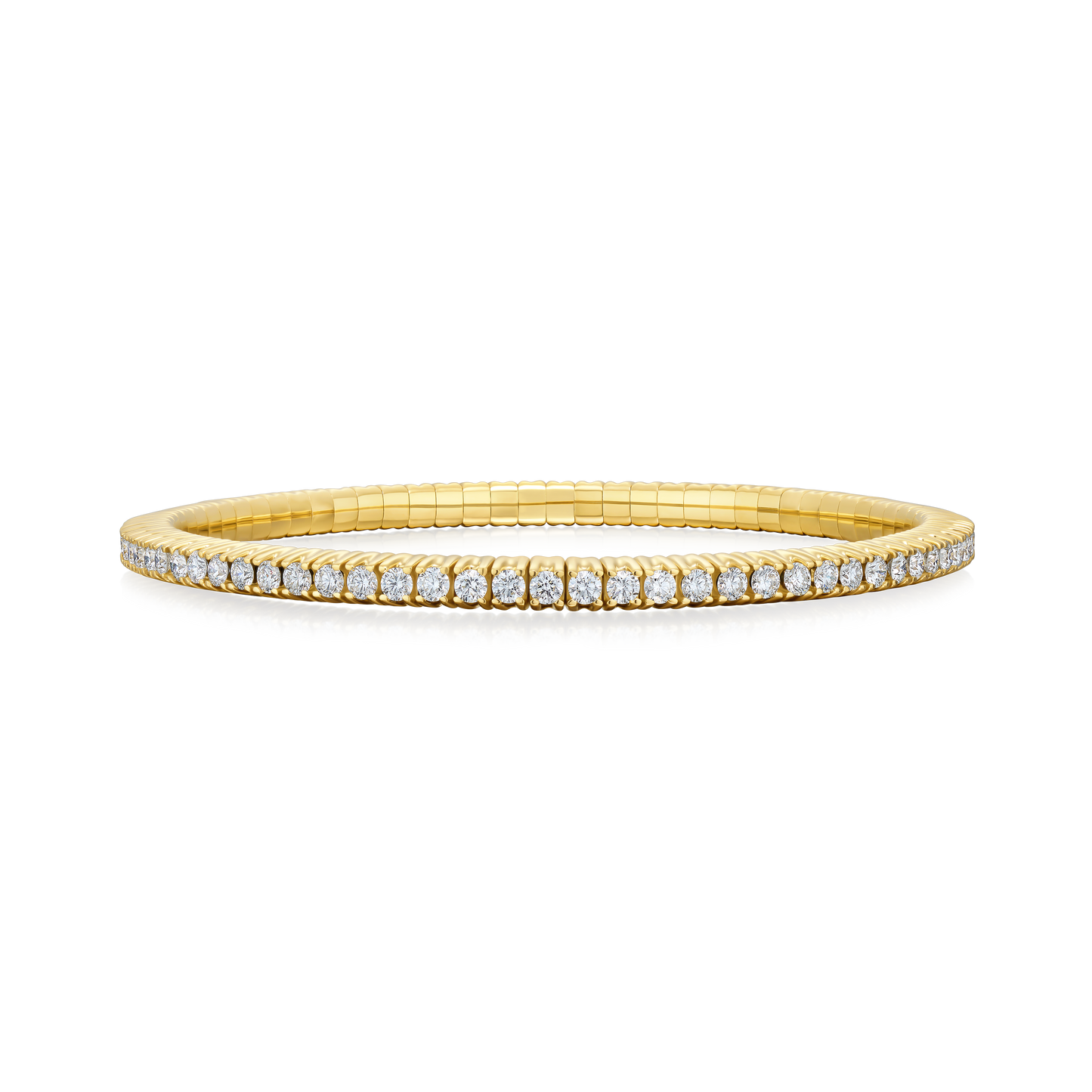 18ct Yellow Gold Diamond Flex Bracelet