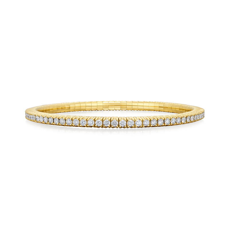 18ct Yellow Gold Diamond Flex Bracelet