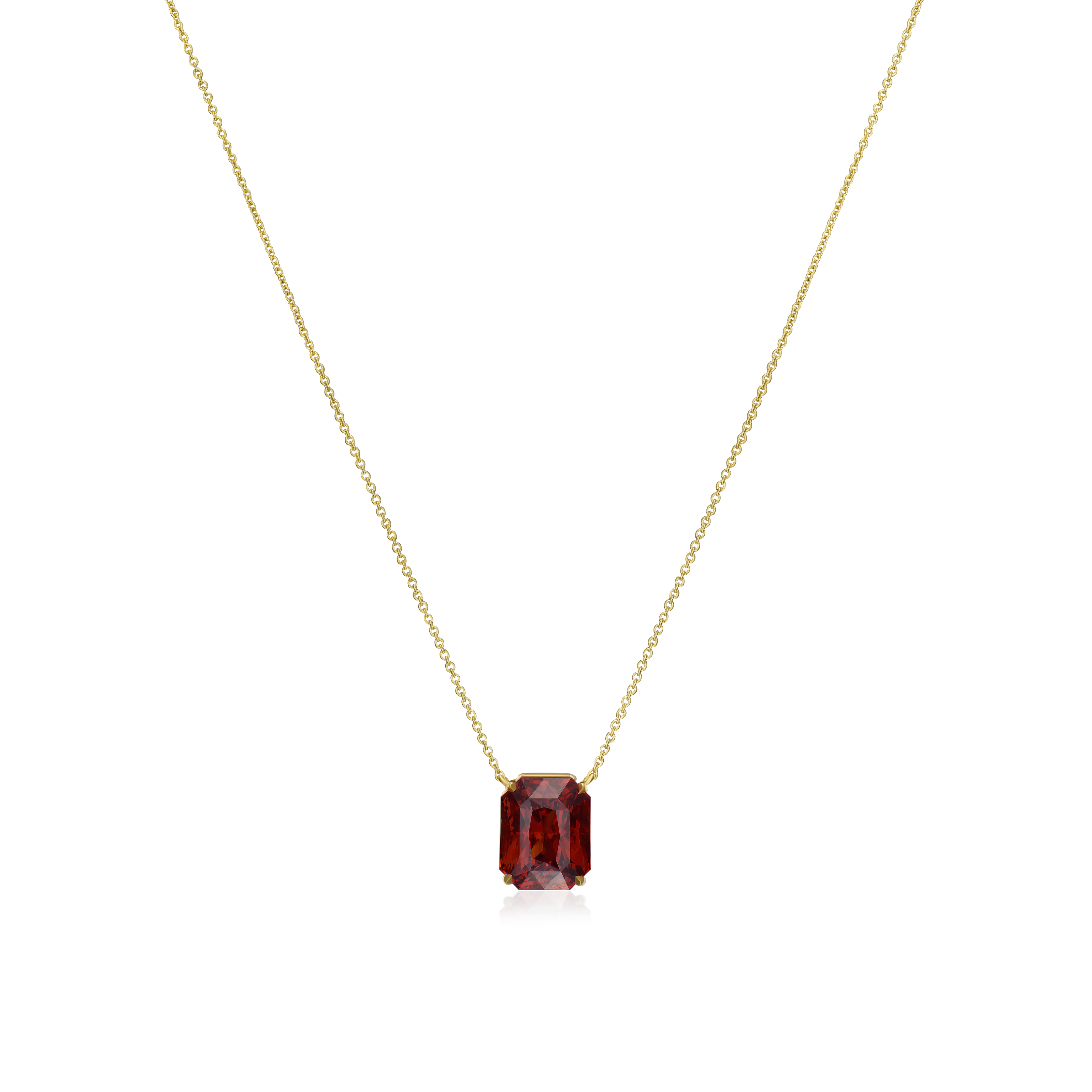 Spessartite Garnet 18ct Yellow Gold Pendant