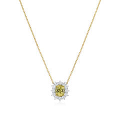 Yellow Beryl and Diamond Ravello Cluster Pendant