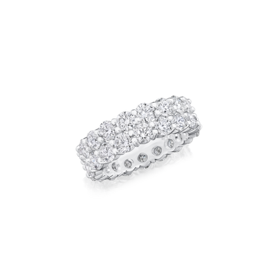6.59ct Two Row Diamond Wave Ring