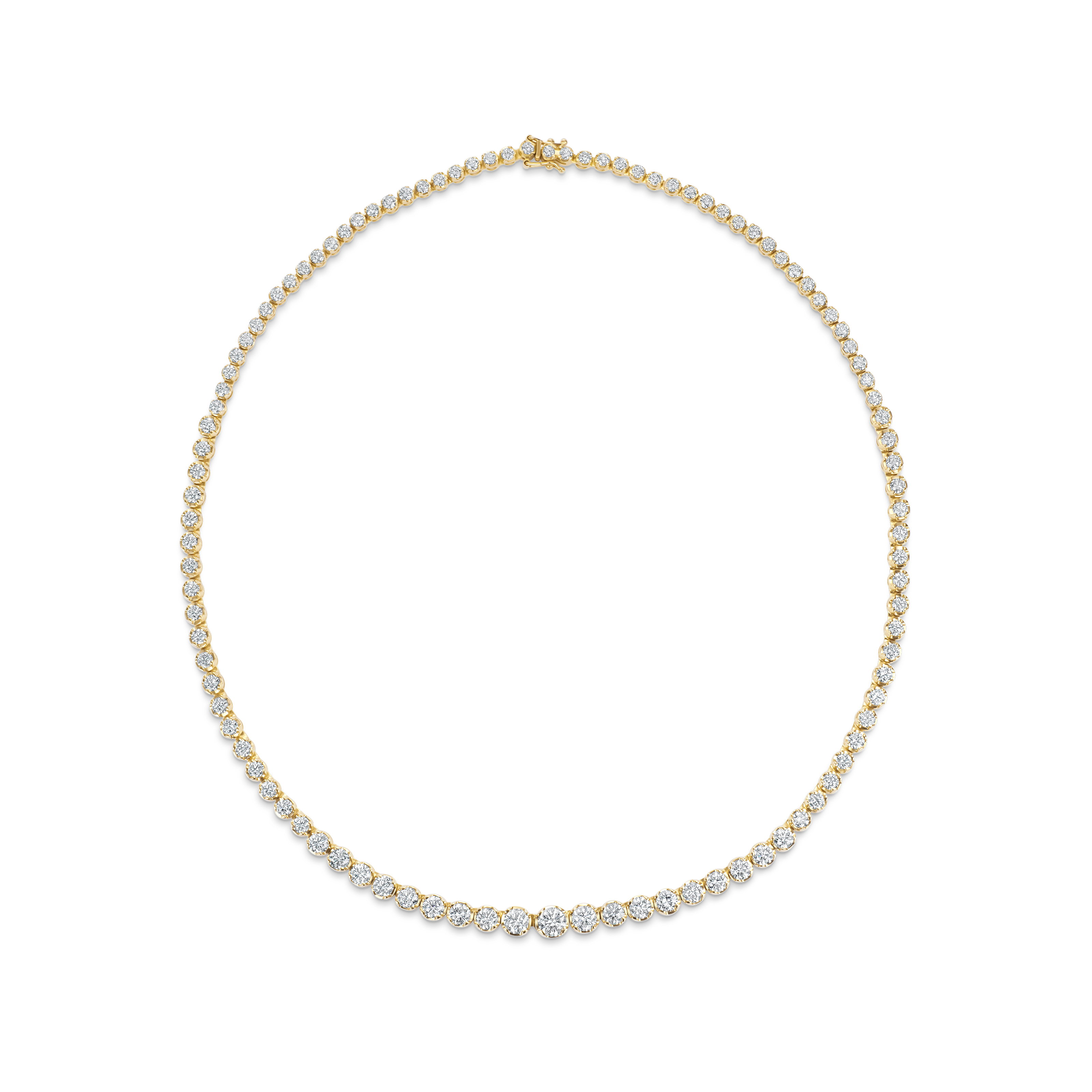 18ct Yellow Gold Diamond Line Necklace