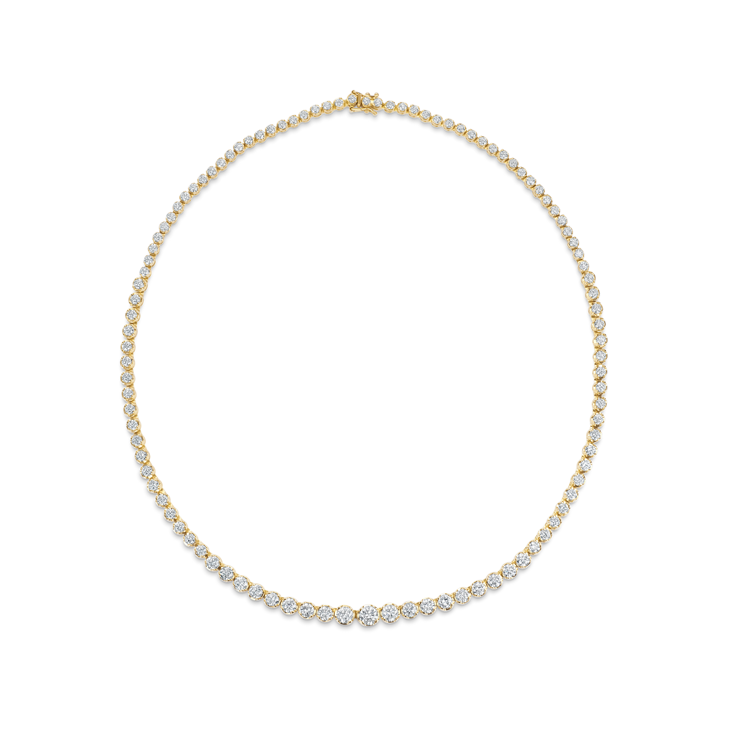 18ct Yellow Gold Diamond Line Necklace