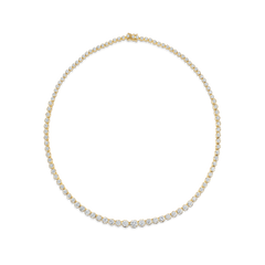 18ct Yellow Gold Diamond Line Necklace