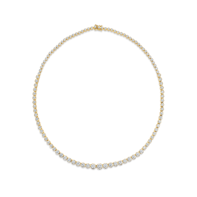 18ct Yellow Gold Diamond Line Necklace