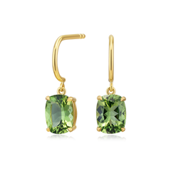 Green Tourmaline Drop Earrings