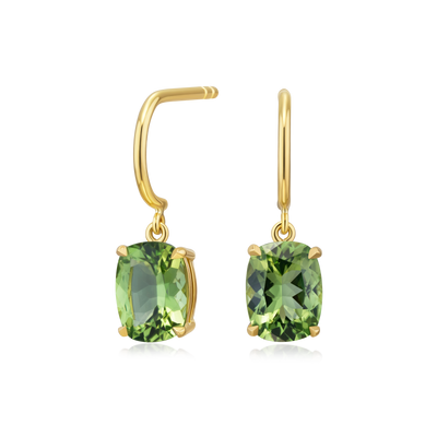 Green Tourmaline Drop Earrings