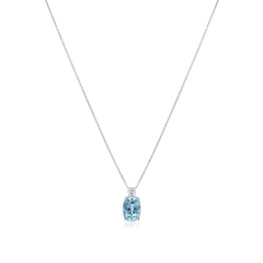 Aquamarine and Diamond Pendant