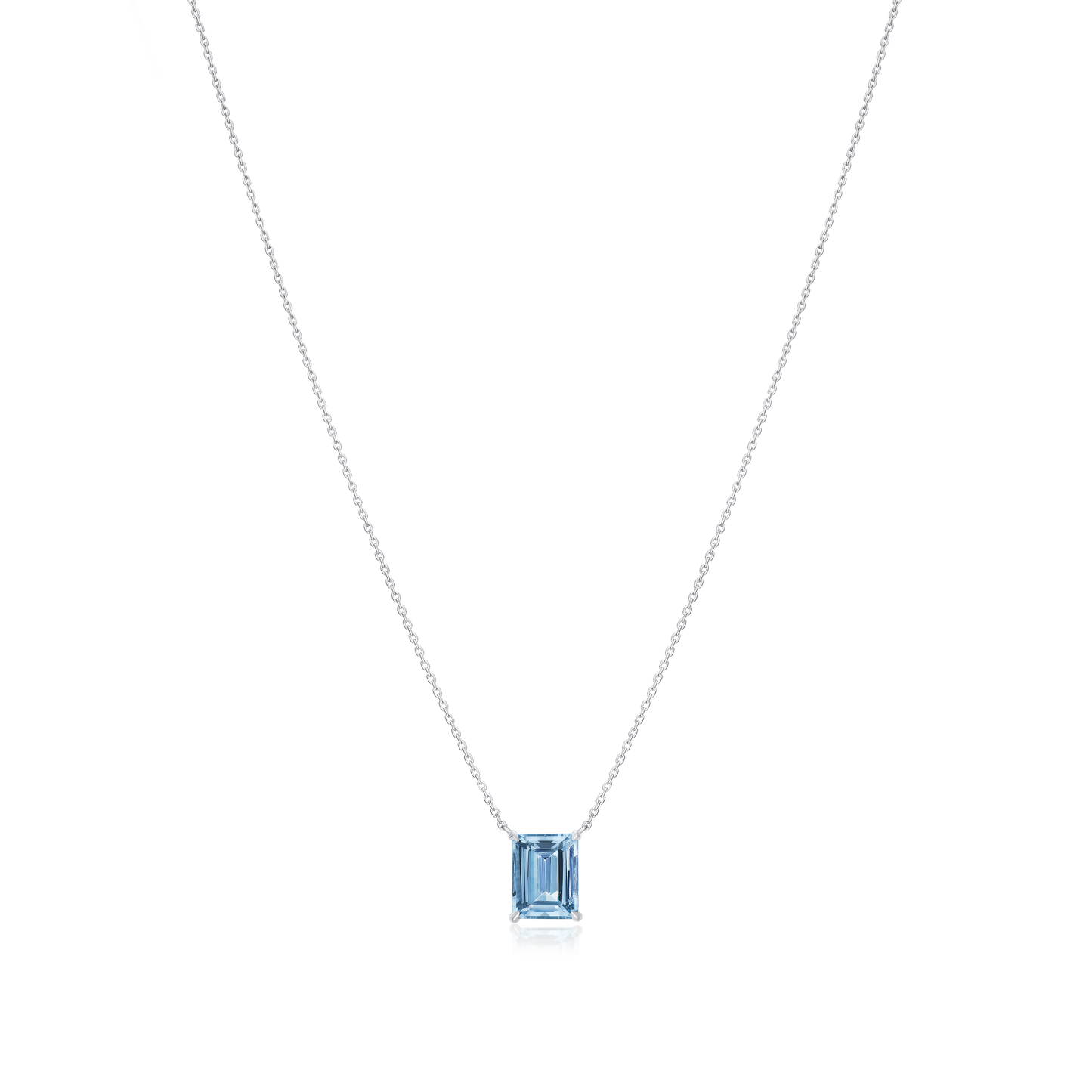 Aquamarine Solitaire Pendant