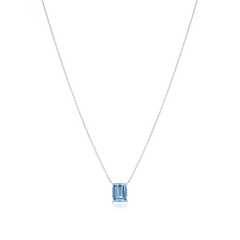 Aquamarine Solitaire Pendant