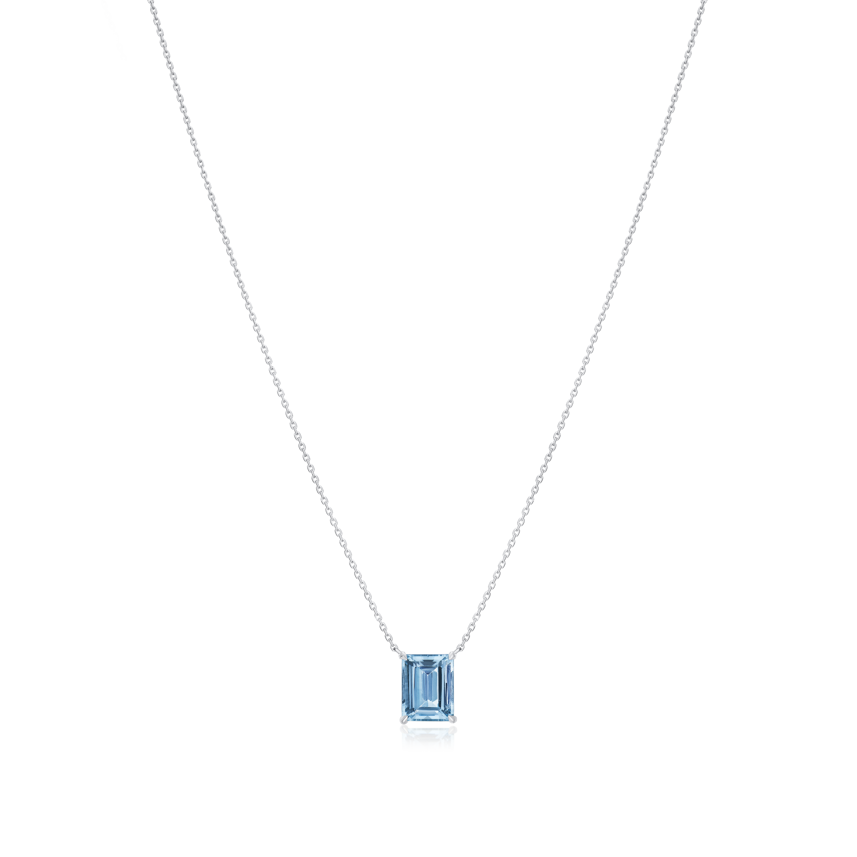 Aquamarine Solitaire Pendant