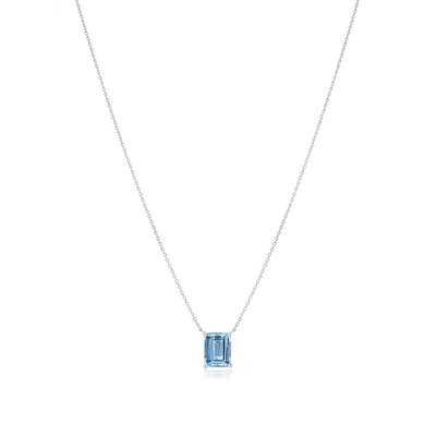 Aquamarine Solitaire Pendant