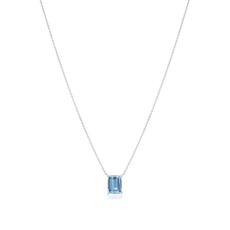 Aquamarine Solitaire Pendant