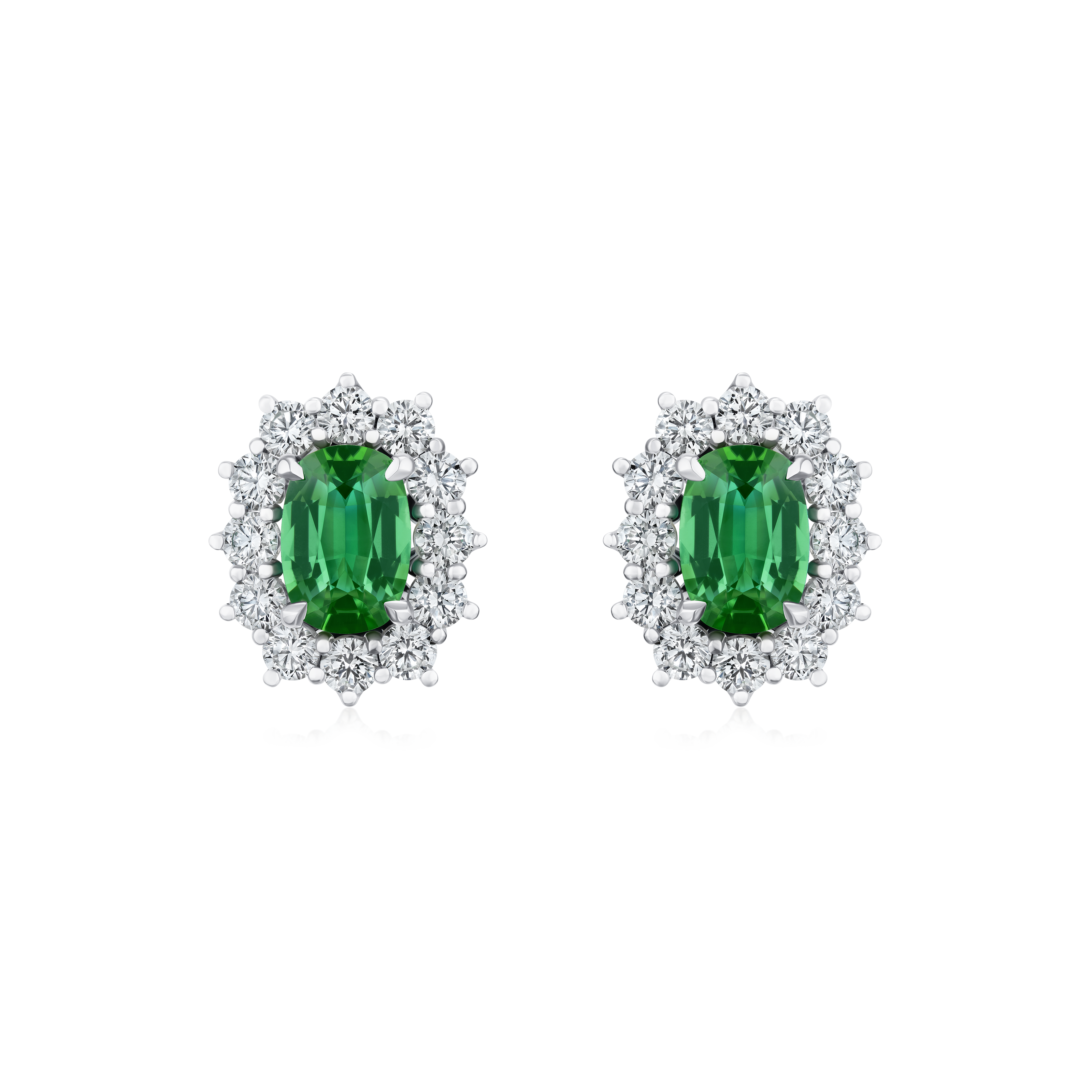 Tourmaline and Diamond Ravello Cluster Earrings