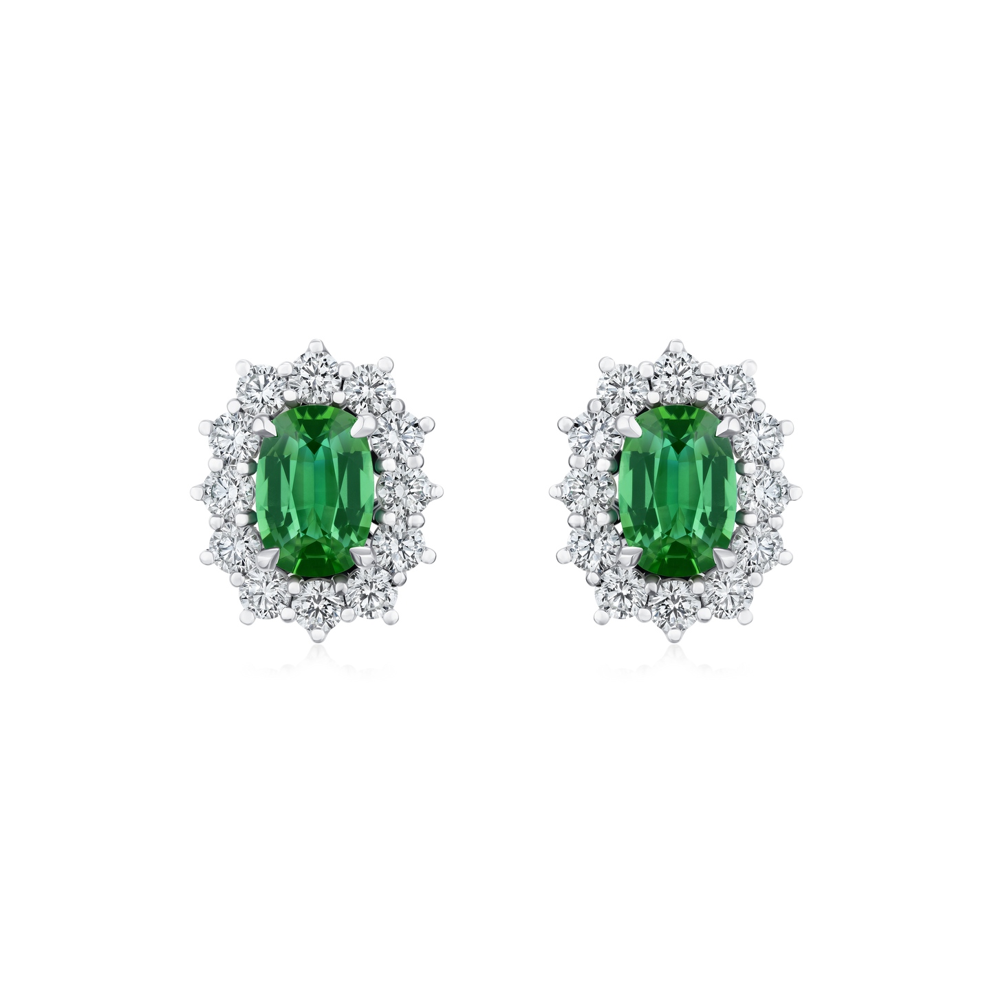 Tourmaline and Diamond Ravello Cluster Earrings