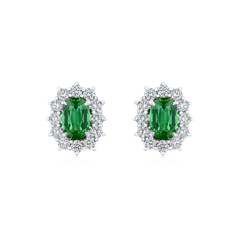 Tourmaline and Diamond Ravello Cluster Earrings