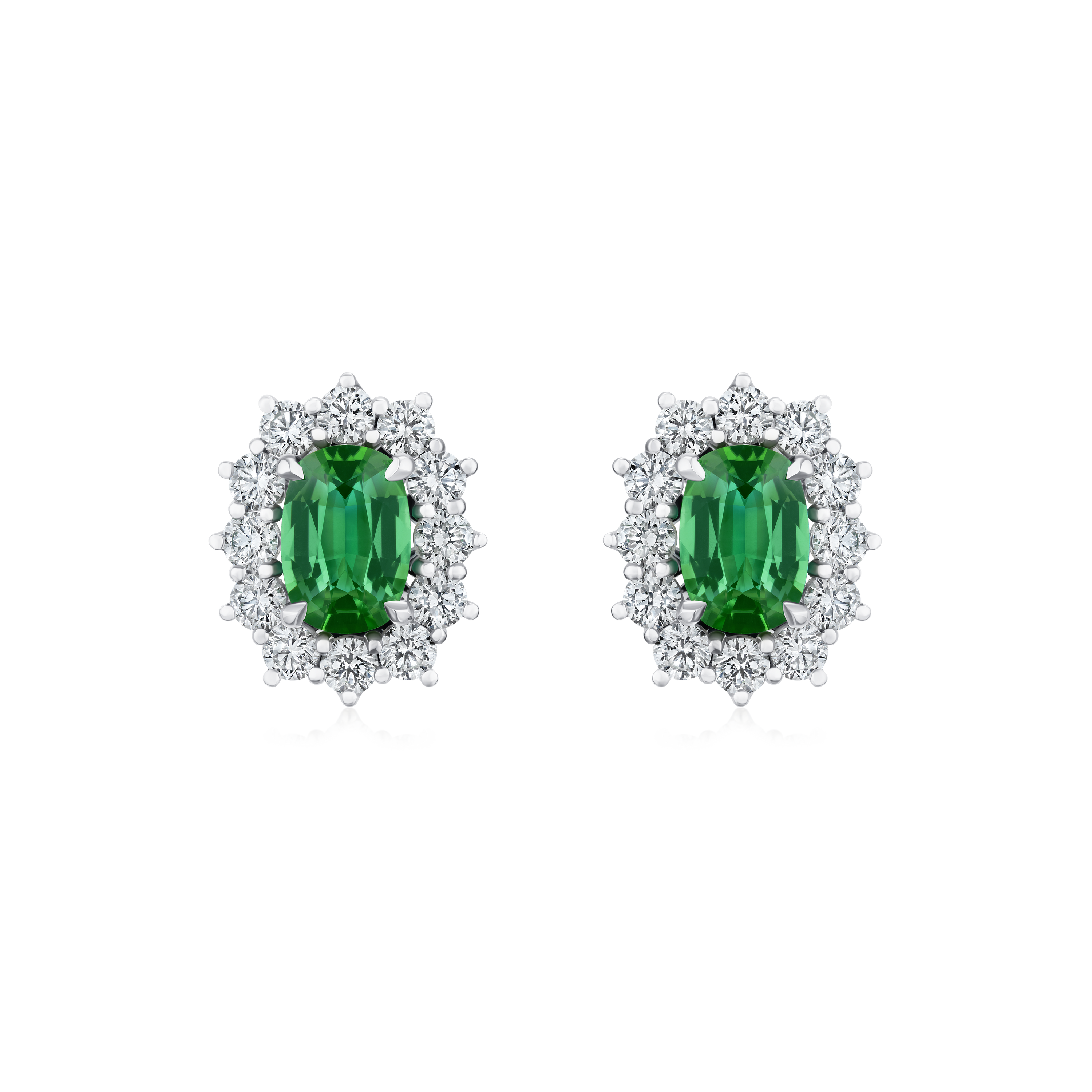 Tourmaline and Diamond Ravello Cluster Earrings