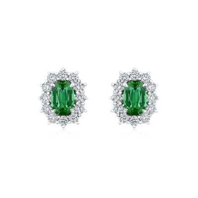 Tourmaline and Diamond Ravello Cluster Earrings