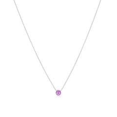 Pink Sapphire Solitaire Pendant