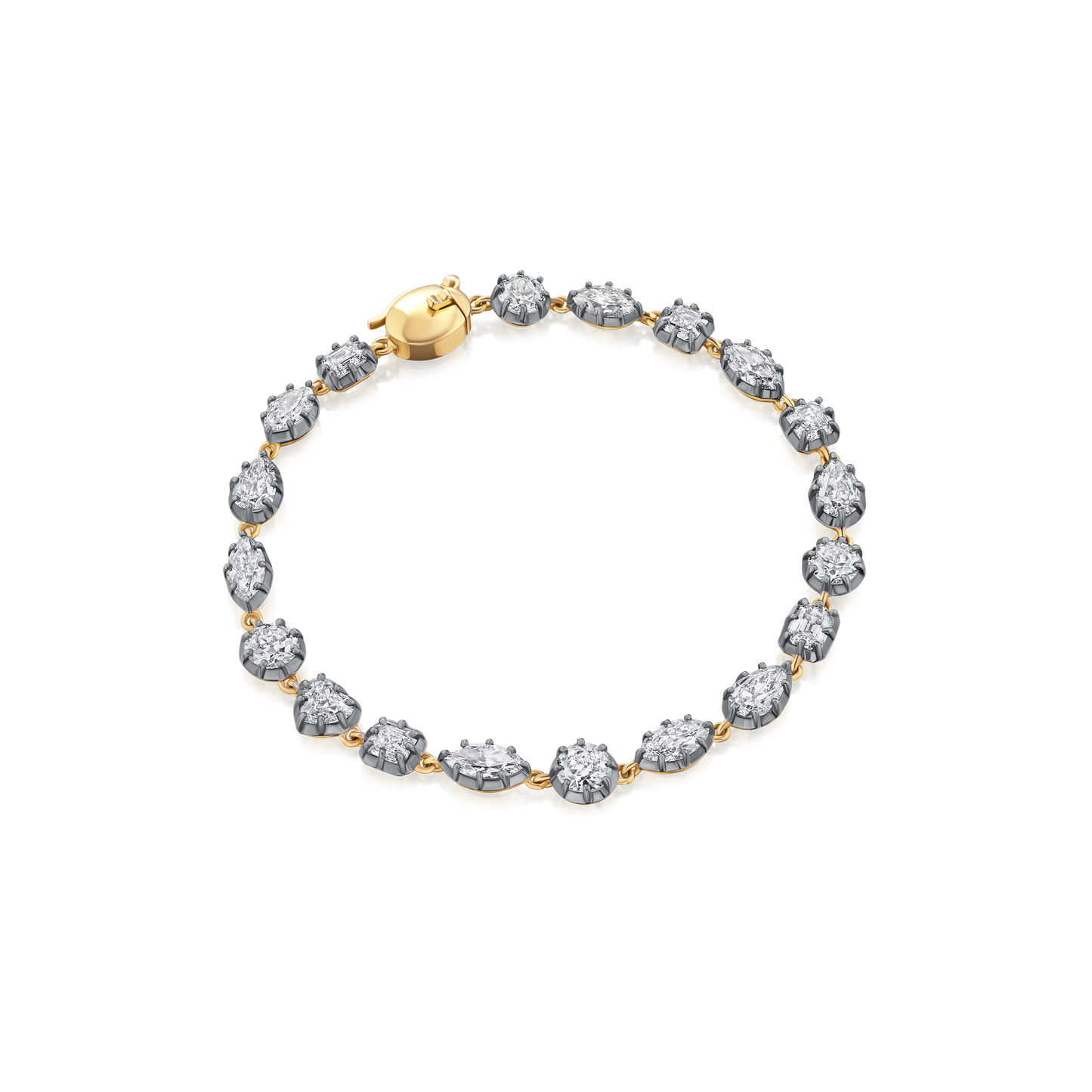 Mixed Cut Diamond Bracelet
