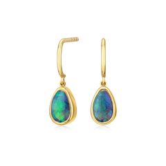 Black Opal Drop Earrings