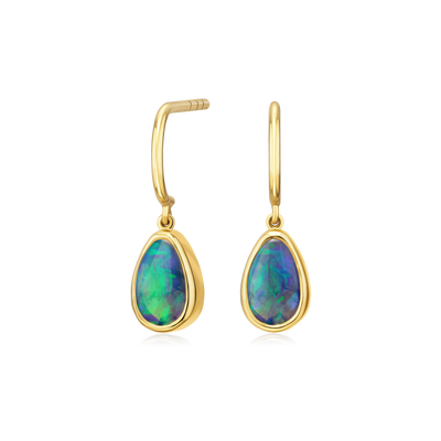 Black Opal Drop Earrings