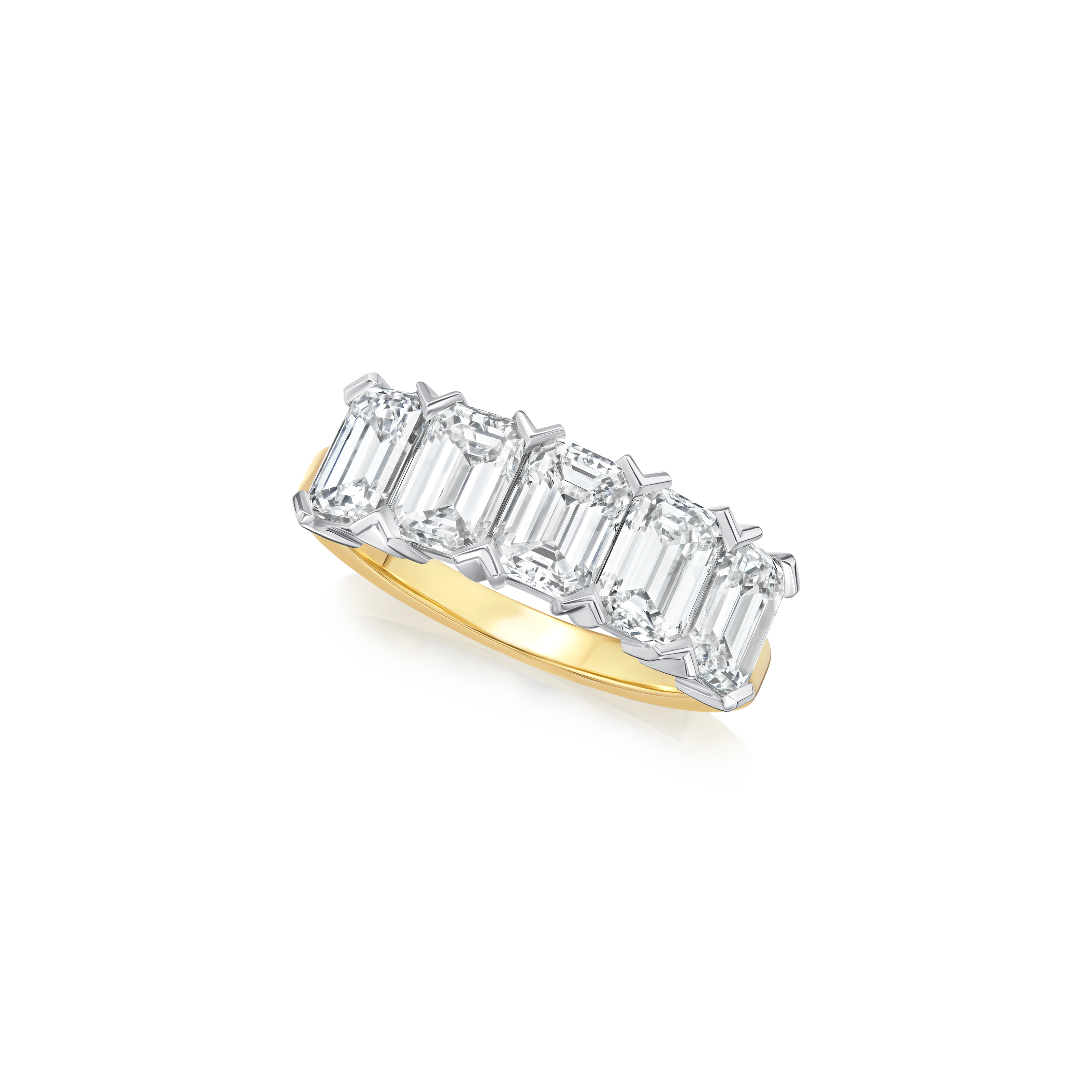 Emerald Cut Diamond Five Stone Ring