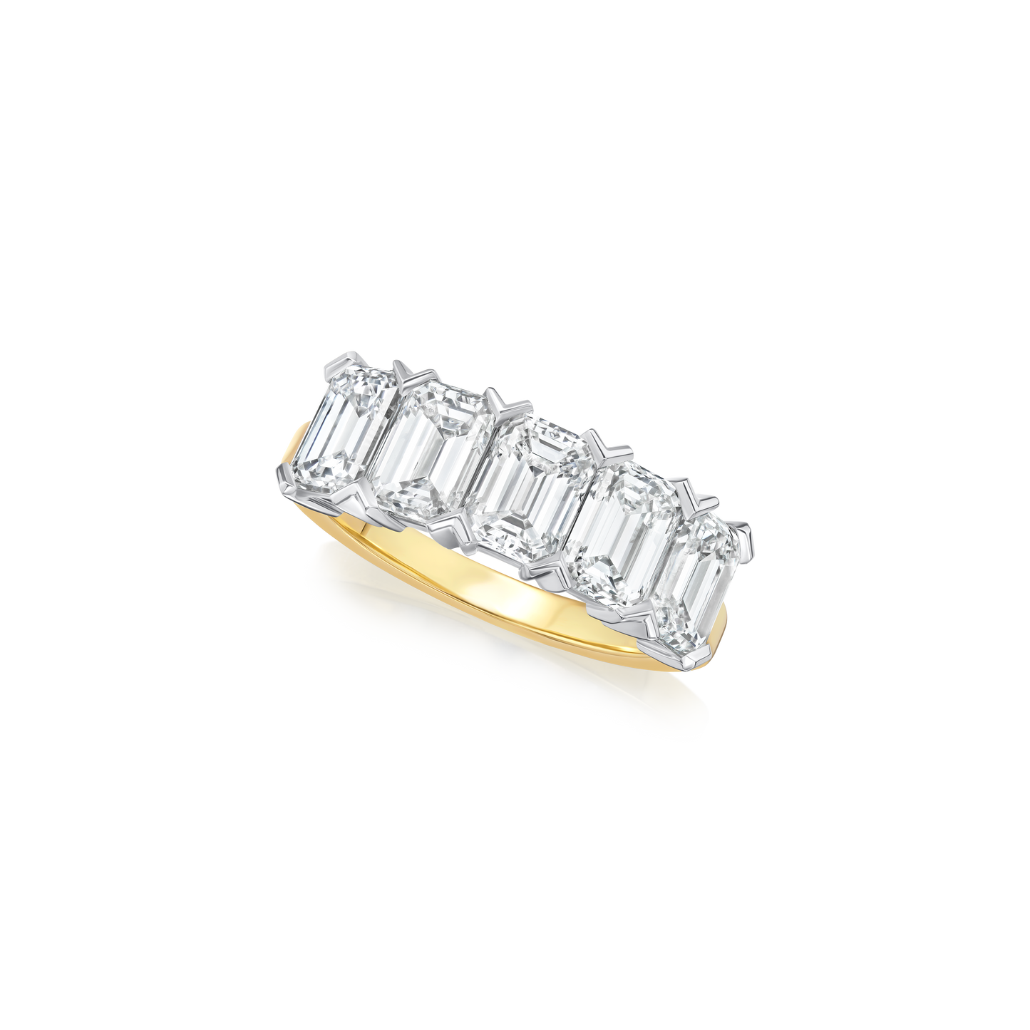 Emerald Cut Diamond Five Stone Ring