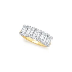 Emerald Cut Diamond Five Stone Ring