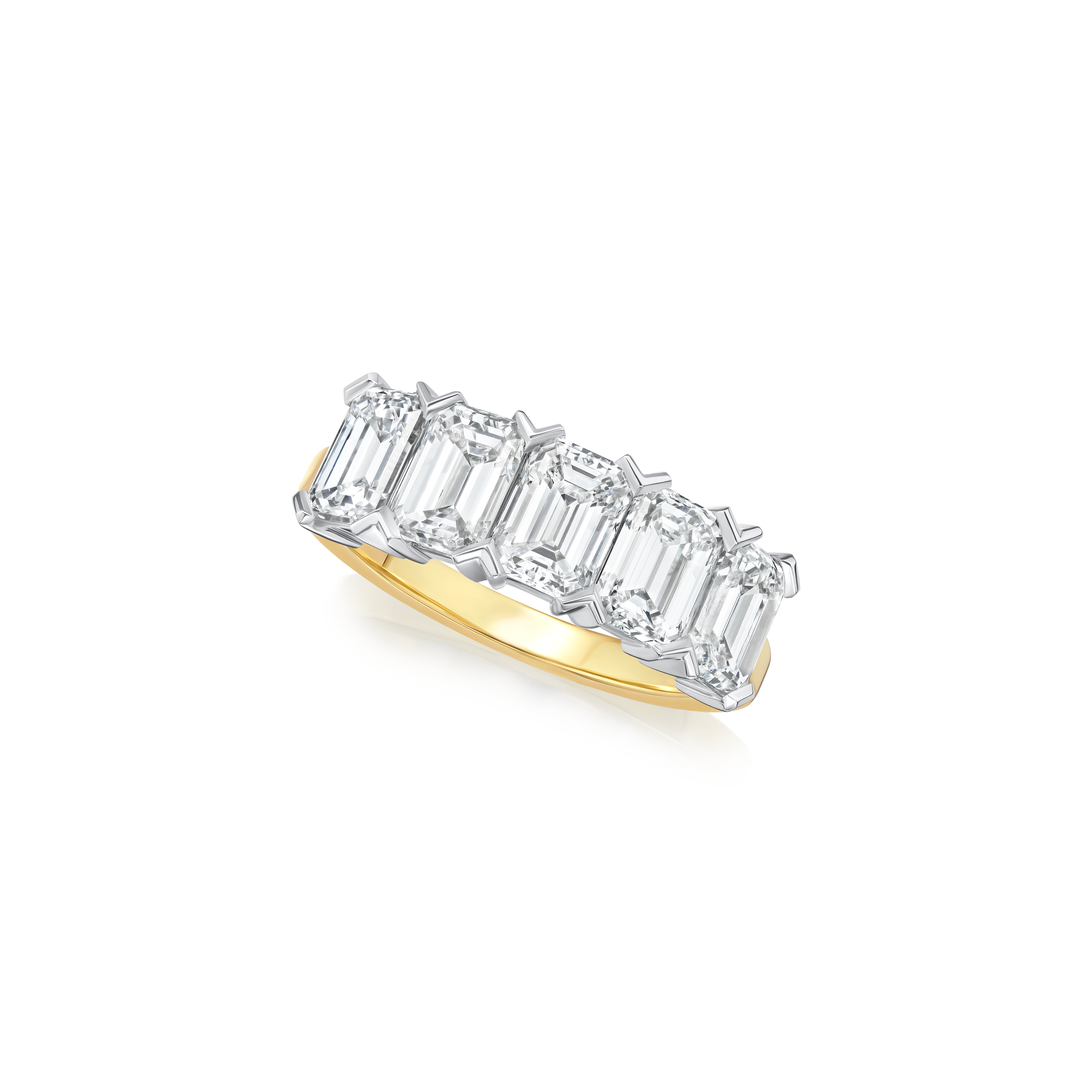 Emerald Cut Diamond Five Stone Ring