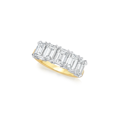 Emerald Cut Diamond Five Stone Ring