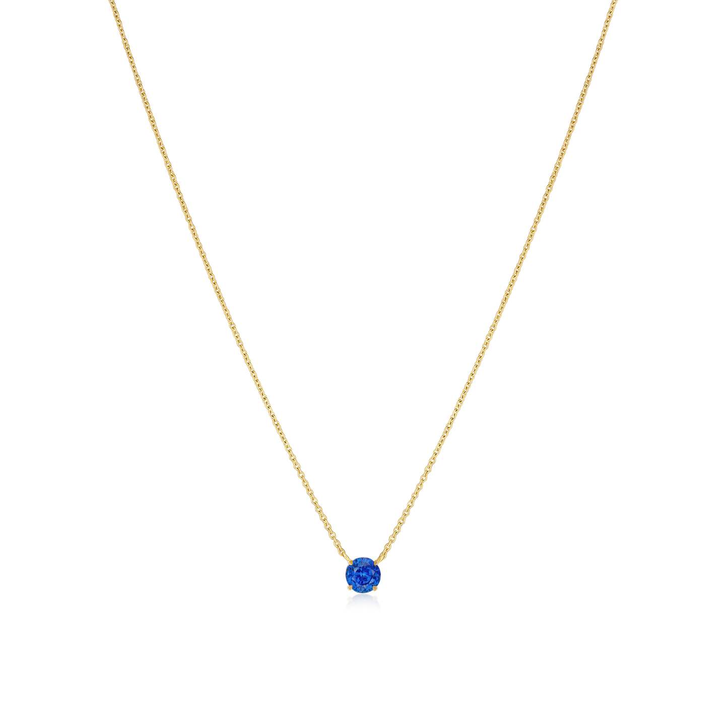 Blue Sapphire Solitaire Pendant
