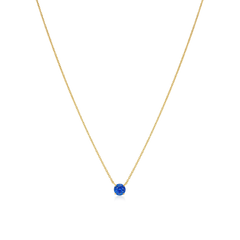 Blue Sapphire Solitaire Pendant