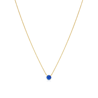 Blue Sapphire Solitaire Pendant