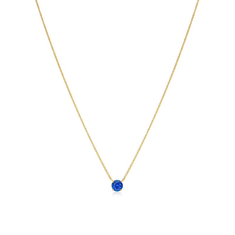 Blue Sapphire Solitaire Pendant