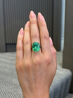 21.33ct Tsavorite Solitaire Ring