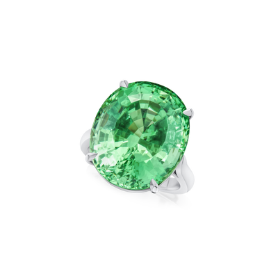 21.33ct Tsavorite Solitaire Ring