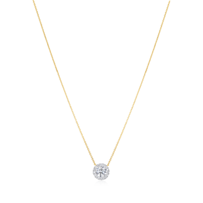 0.62ct Round Brilliant Cut Diamond Cluster Pendant 0.62ct