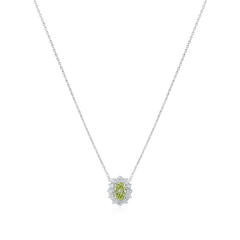 Green-Yellow Diamond Ravello Cluster Pendant