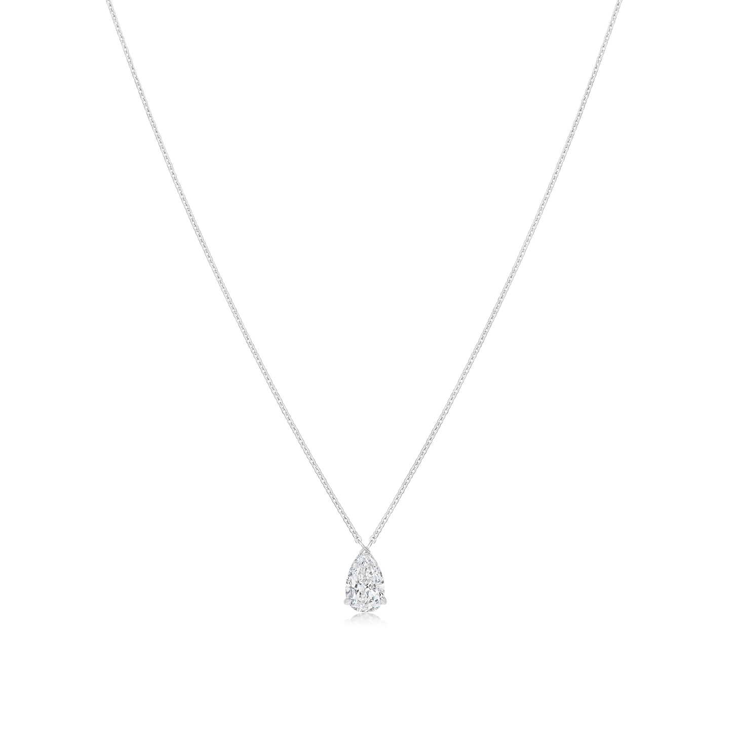 1.03ct Pear Cut Diamond Solitaire Pendant