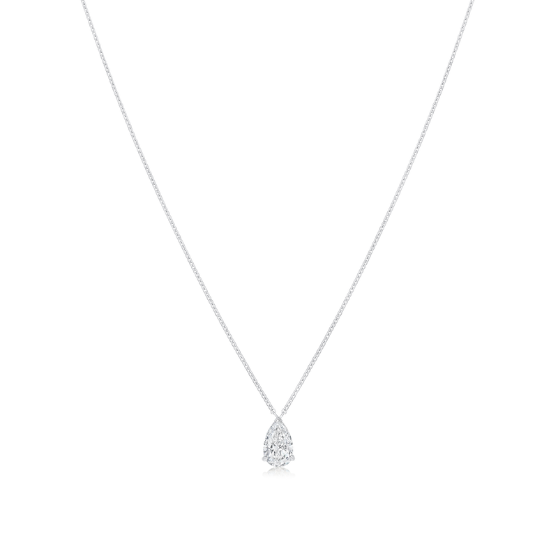 1.03ct Pear Cut Diamond Solitaire Pendant
