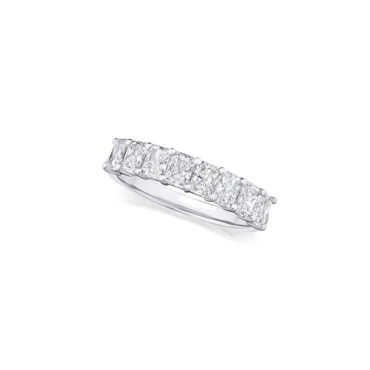 1.56ct Radiant Cut Diamond Set Half Eternity Ring