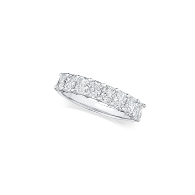 1.56ct Radiant Cut Diamond Set Half Eternity Ring
