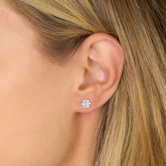 2.02cts Round Brilliant Cut Diamond Martini Set Stud Earrings