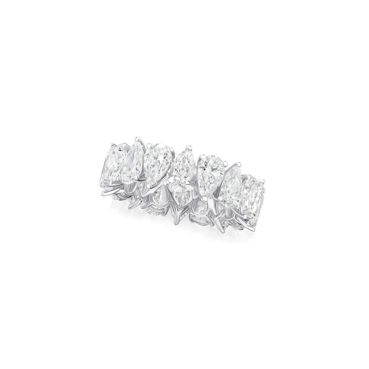 Pear Cut Diamond Set Full Eternity Ring