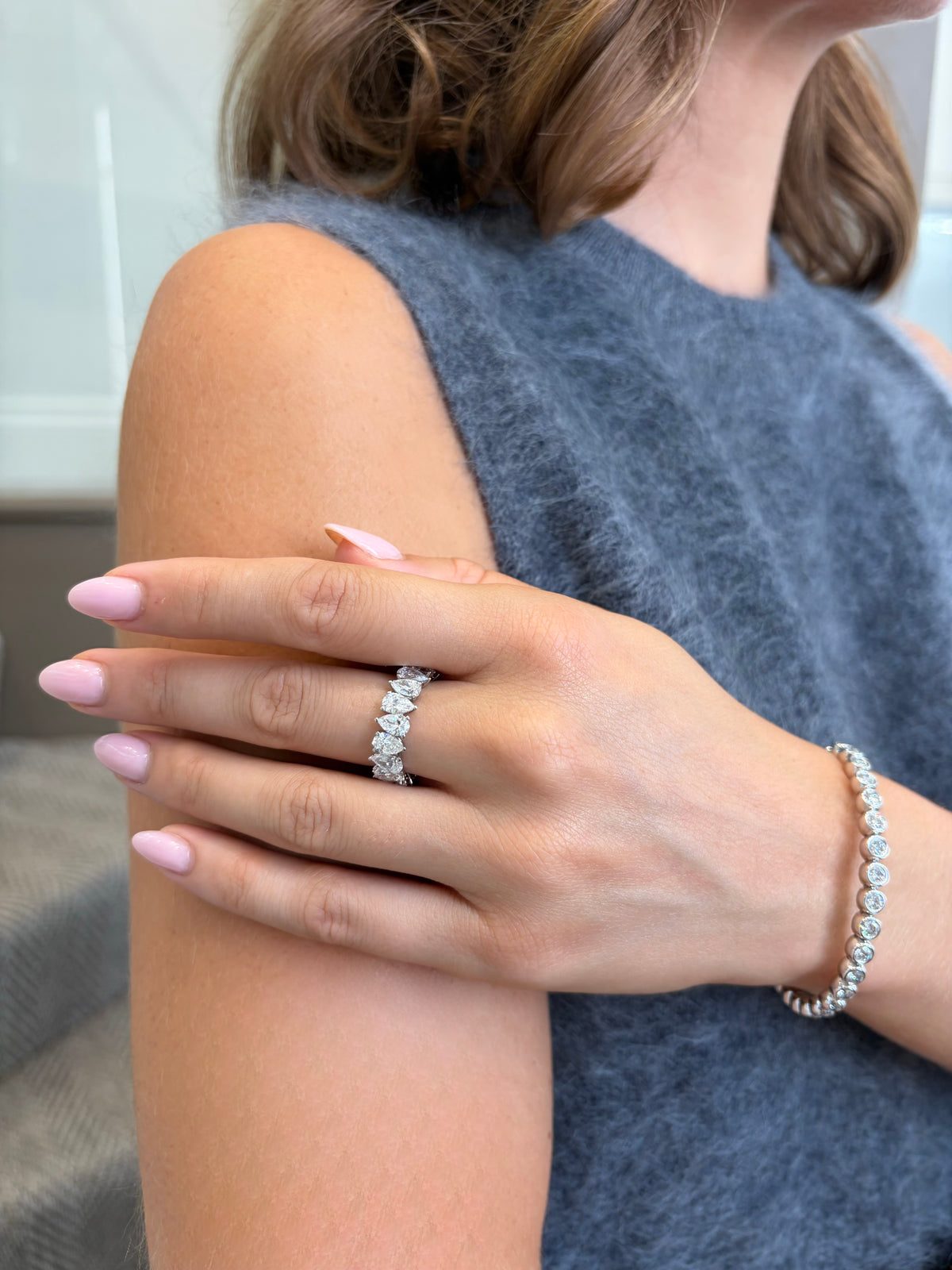 5.00cts Round Brilliant Cut Diamond Flex Bracelet