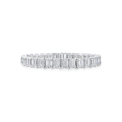 30.84ct Emerald Cut Diamond Line Bracelet